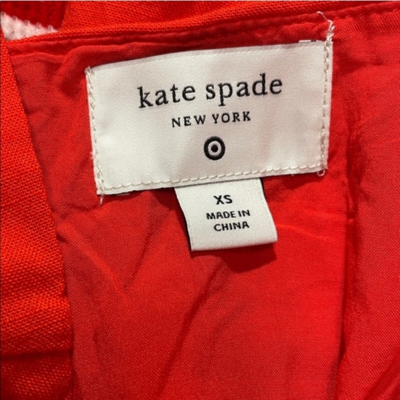 Kate Spade Red Scallop Hem Mini Dress Sz XS NWT - Picture 2 of 9
